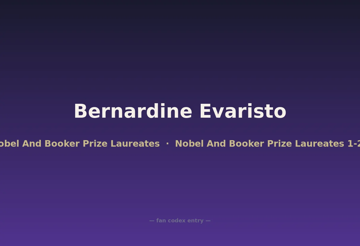 Bernardine Evaristo