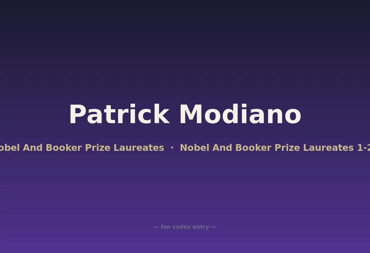 Patrick Modiano