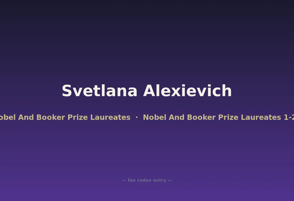 Svetlana Alexievich
